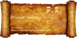 Pozsár Kevin névjegykártya
